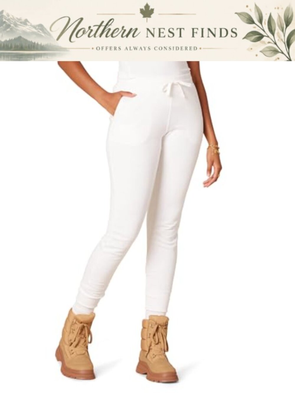 Women's Relaxed Fit Brushed Fleece Jogger Sweatpants Drawstring Pockets